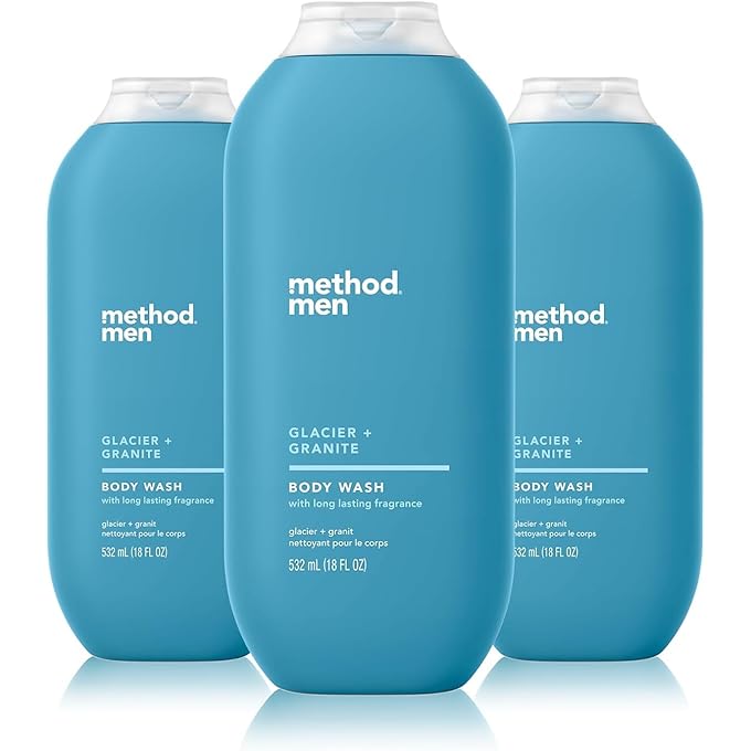 Method Men Body Wash, Glacier + Granite, Paraben and Phthalate Free, 18 FL Oz (Pack of 1) - Image 1
